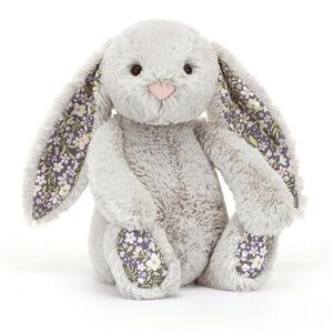 Jellycat Blossom Silver Bunny 'Bloom' Small 7x4" Soft and Plush NWT
